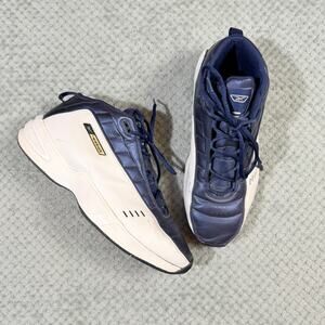 REEBOK Vintage High Top Navy Blue/White Basketball Shoes Retro Mens 12